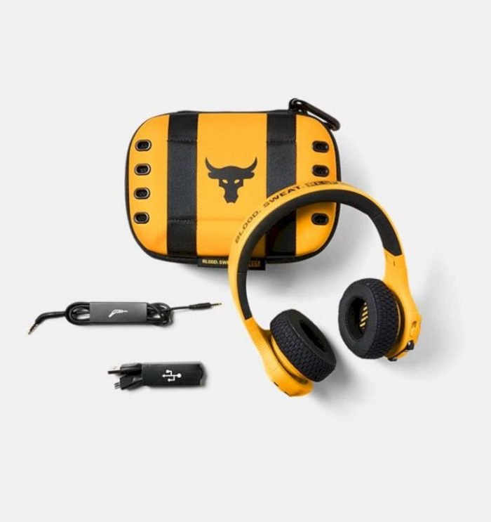 ua sports wireless train headphones project rock edition